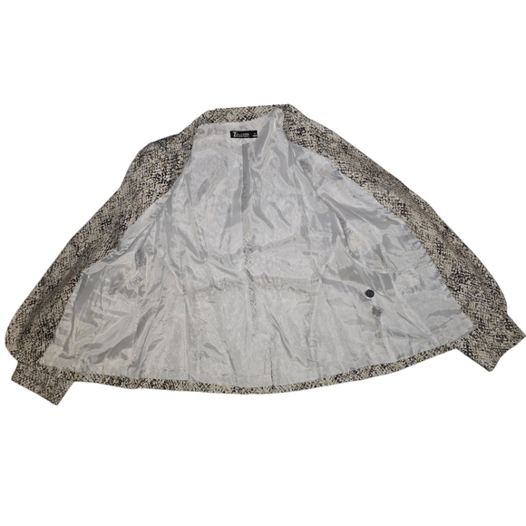 Women's 7th Avenue NY & Company Suiting Blazer, SZ 14, Beige/Brown Python Print - Picture 6 of 8